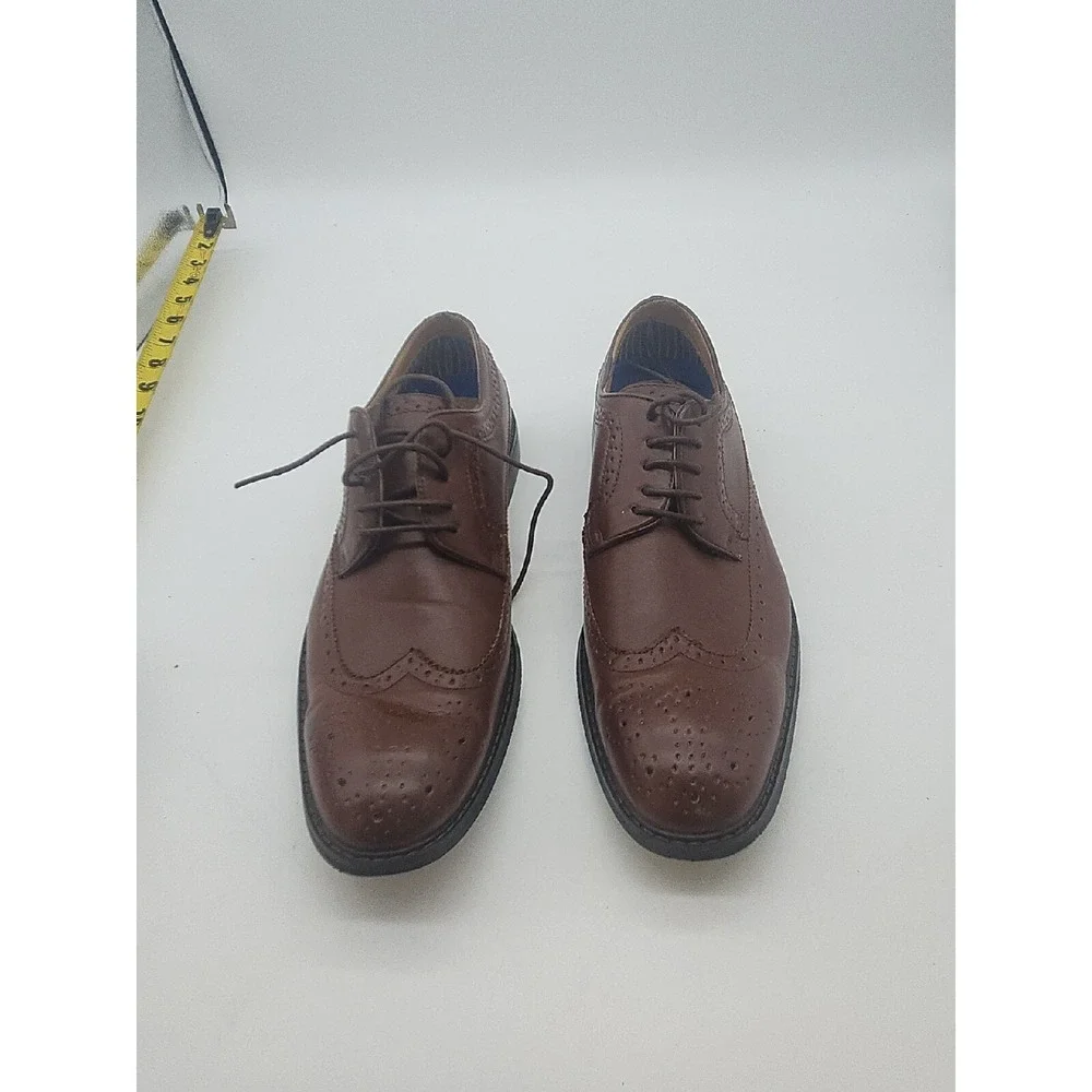 DAVID STONE MEN'S BROWN  OXFORD LACE UP DRESS‎ SHOES SIZE 10.5